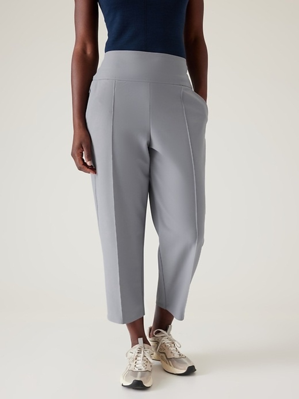 Athleta Stellar Wide Leg Crop Pant Coastline Blue Size 4